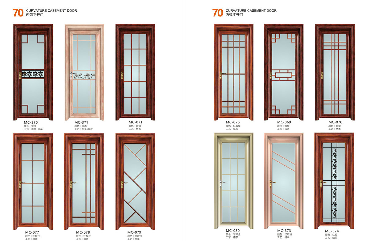 70內(nèi)弧平開門